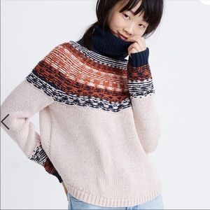 Madewell | NWT Brookdale Fair Isle Turtleneck